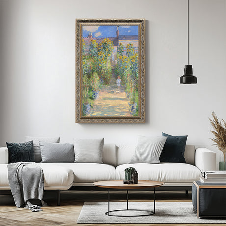 "The Artist's Garden at Vétheuil" By Claude Monet