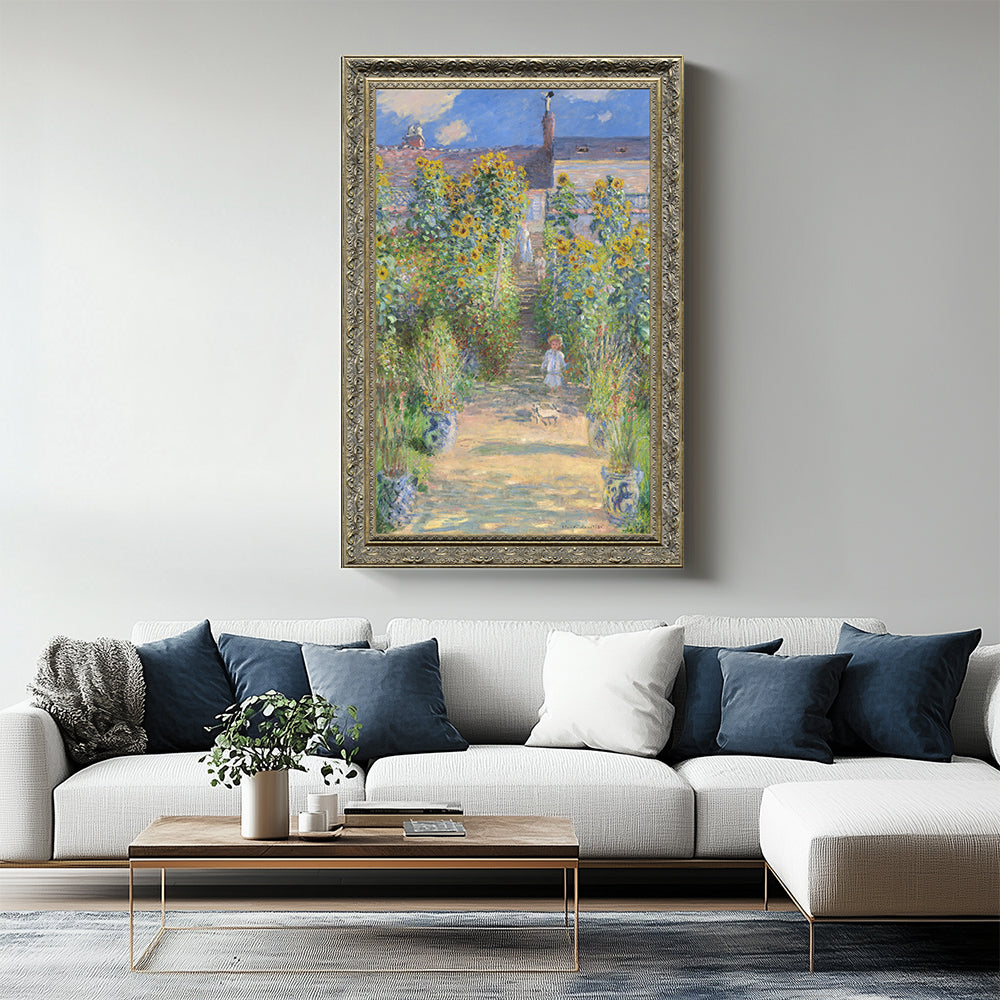 "The Artist's Garden at Vétheuil" By Claude Monet