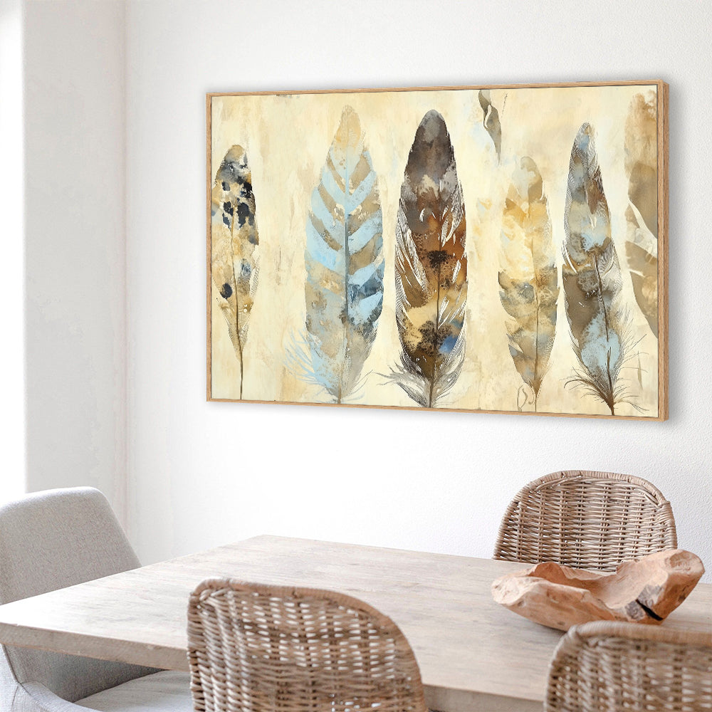 Boho Feather Collection Canvas Wall Art