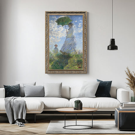 "Woman with a Parasol - Madame Monet and Her Son" By  Claude Monet