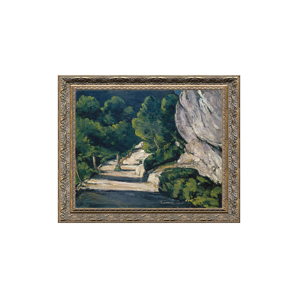 Road With Trees In Rocky Mountains By Paul Cézanne