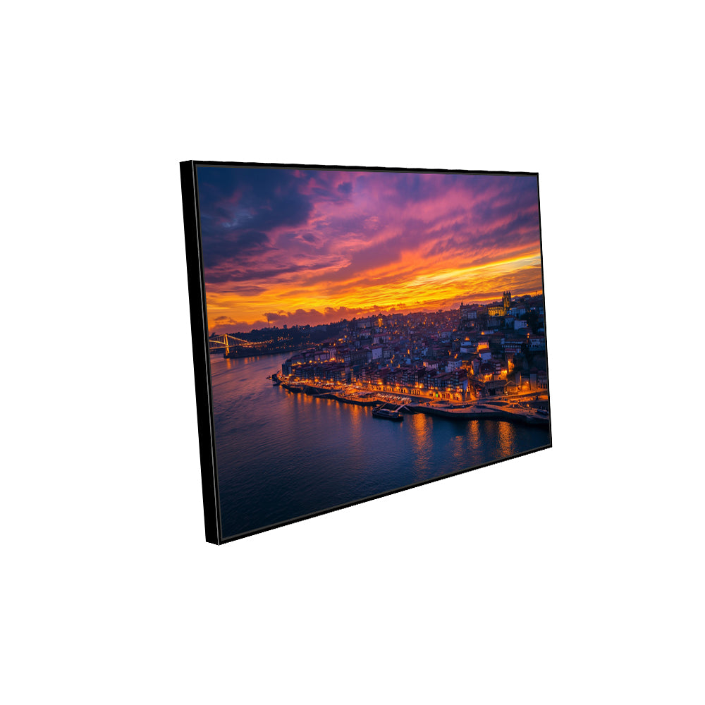 Vibrant City Sunset Canvas Wall Art