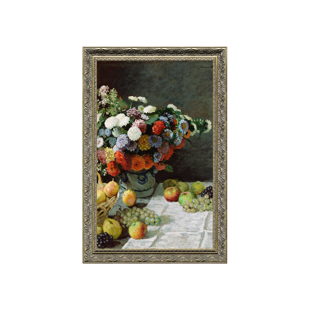 Claude Monet's Still Life with Flowers and Fruit
