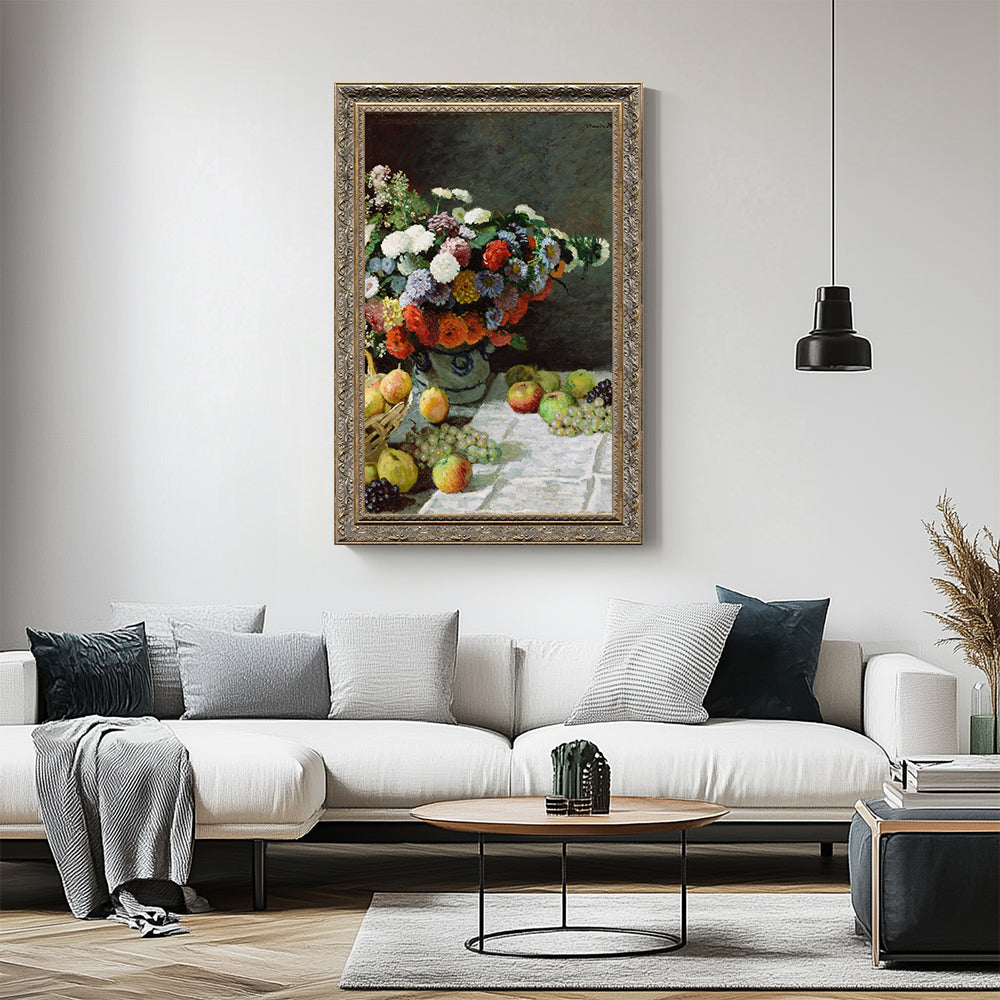 Claude Monet's Still Life with Flowers and Fruit