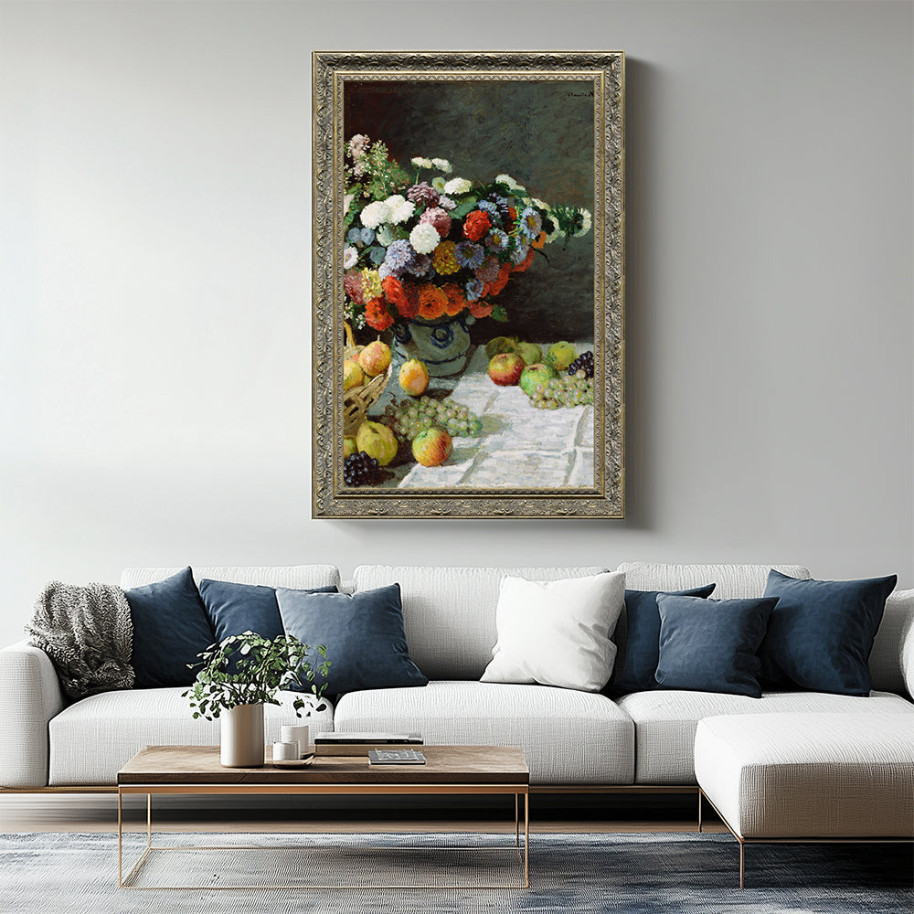 Claude Monet's Still Life with Flowers and Fruit