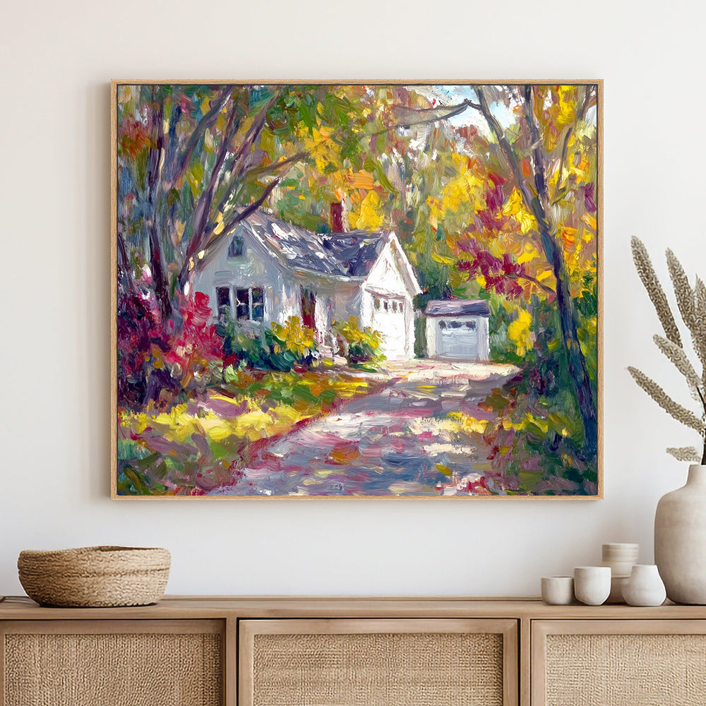 Autumn Serenity Countryside Canvas Wall Art