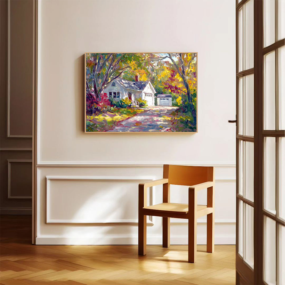 Autumn Serenity Countryside Canvas Wall Art