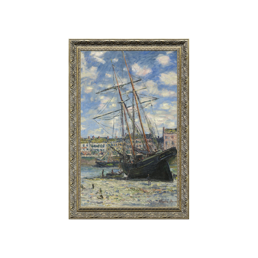 Boat At Low Tide By Claude Monet