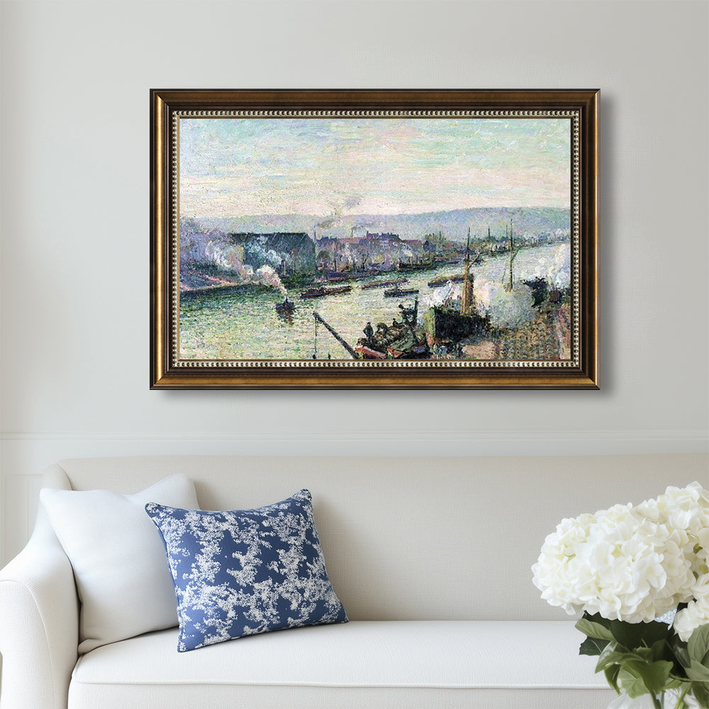 The Port Of Rouen By Camille Pissarro