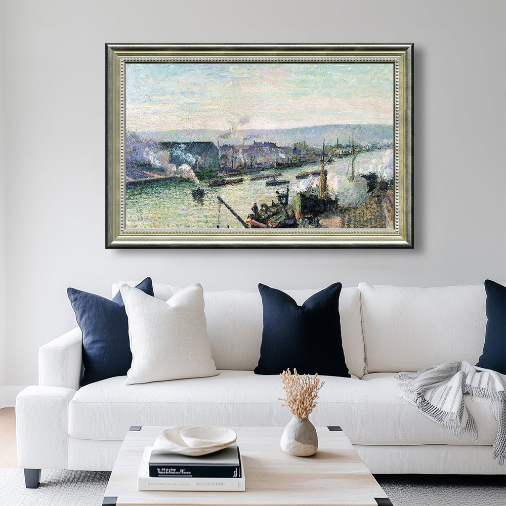 The Port Of Rouen By Camille Pissarro