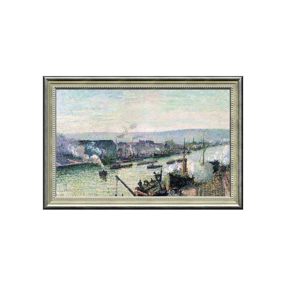 The Port Of Rouen By Camille Pissarro