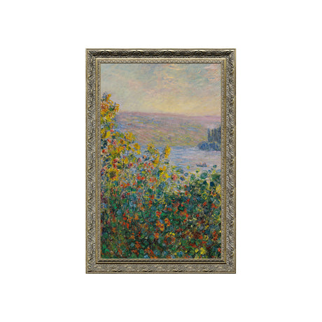 Flower Beds At Vétheuil By Claude Monet