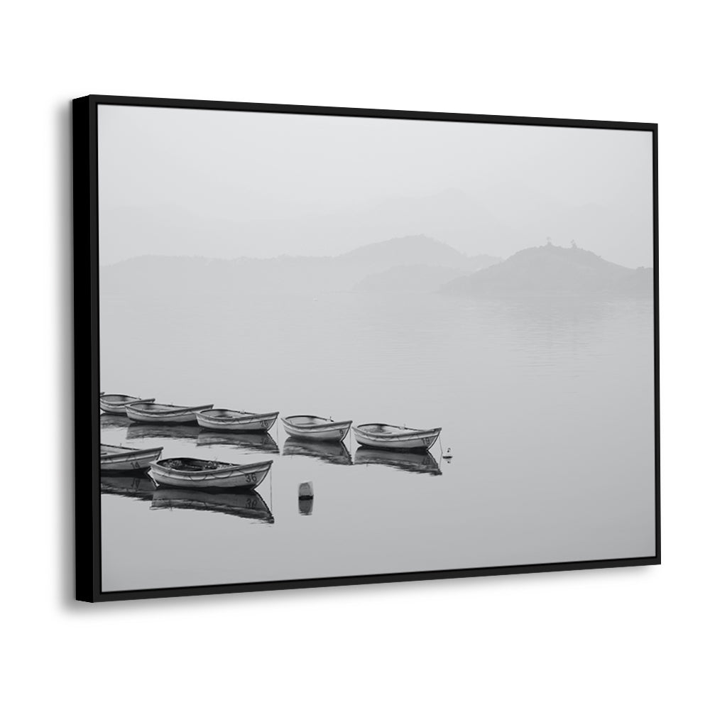 Serene Boats On The Water Canvas Wall Art
