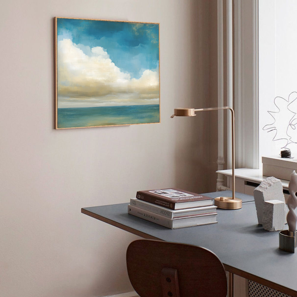 Serene Ocean Horizon Canvas Wall Art