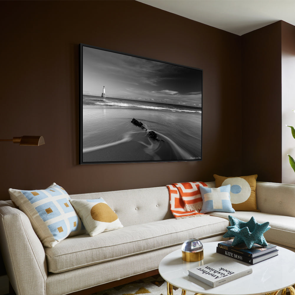 Lighthouse On The Shoreline Canvas Wall Art