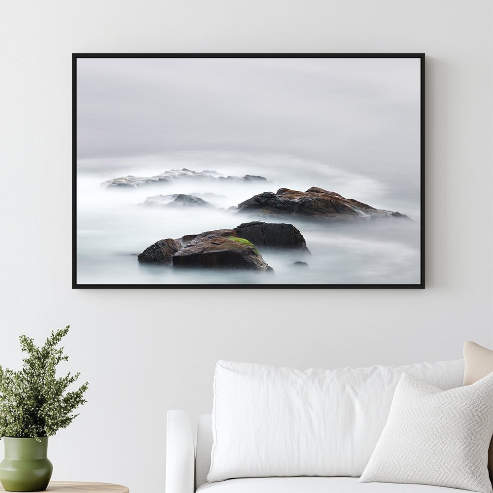 Serene Ocean Rocks Canvas Wall Art
