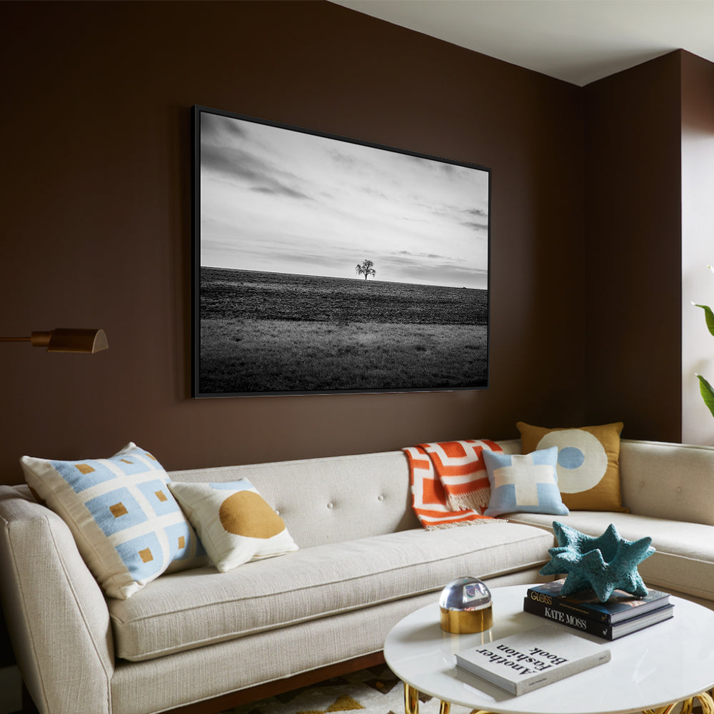 A Moment Of Stillness – Tree In The Field Canvas Wall Art