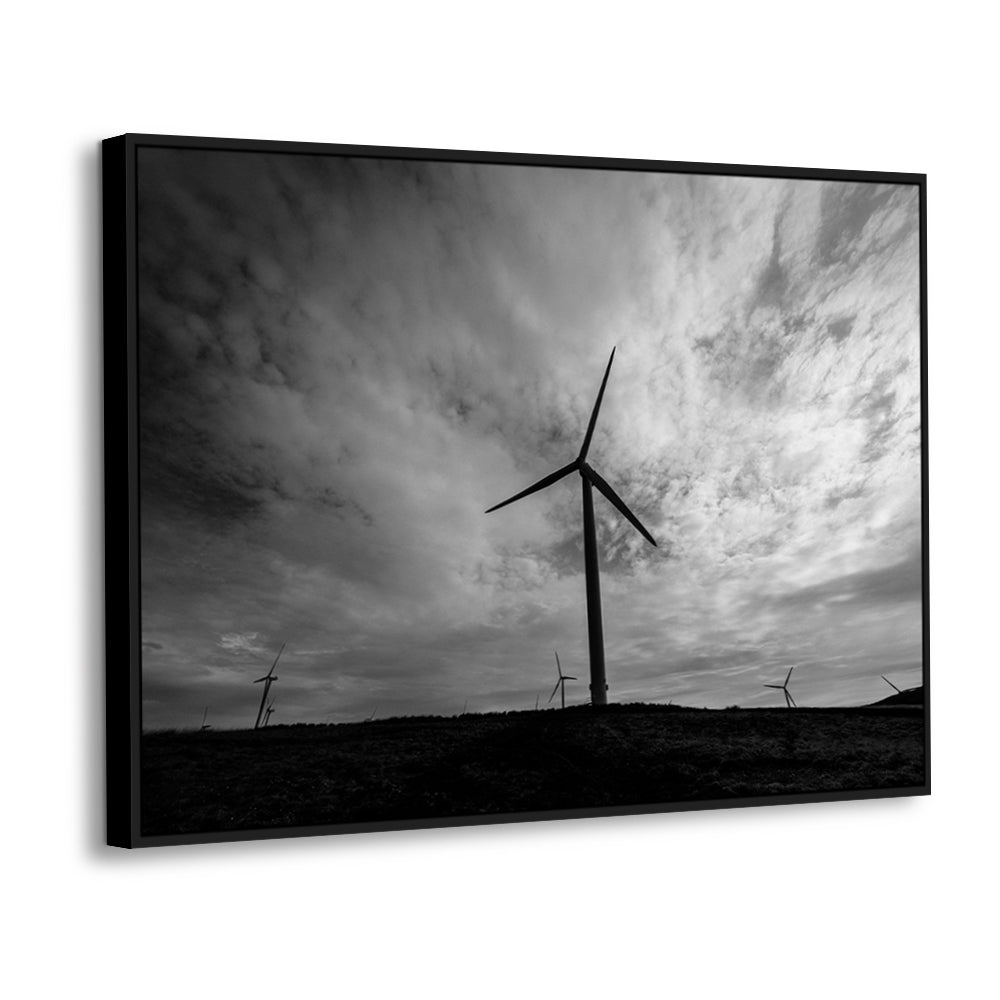 Wind Turbine At Dusk Canvas Wall Art