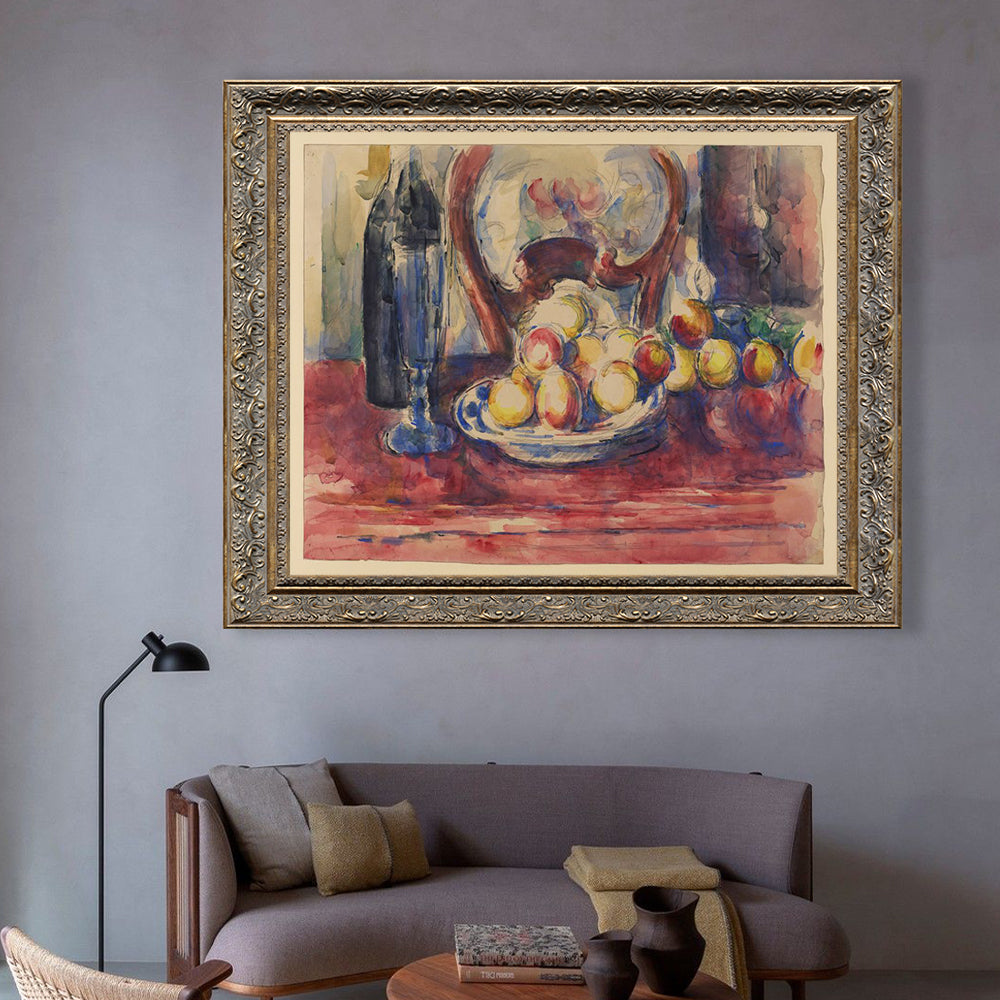 Apples And Bottle By Paul Cézanne