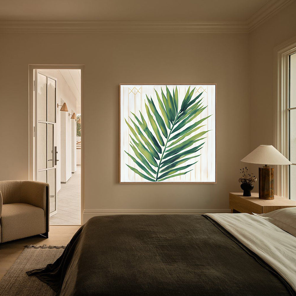 Tropical Palm Leaf Canvas Wall Art