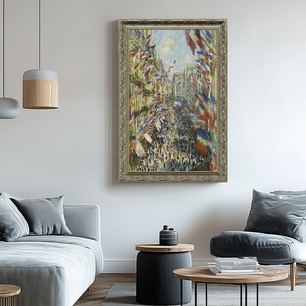 "La Rue Montorgueil" By Claude Monet