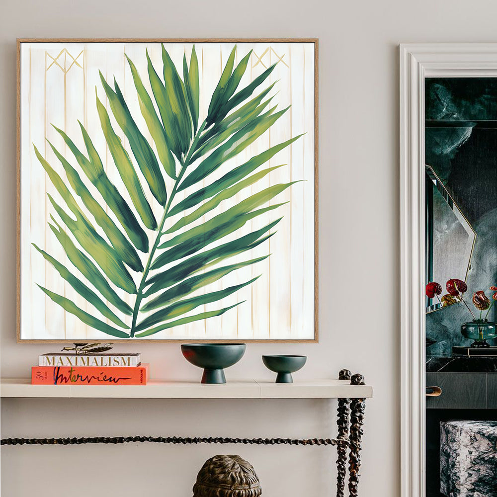 Tropical Palm Leaf Canvas Wall Art