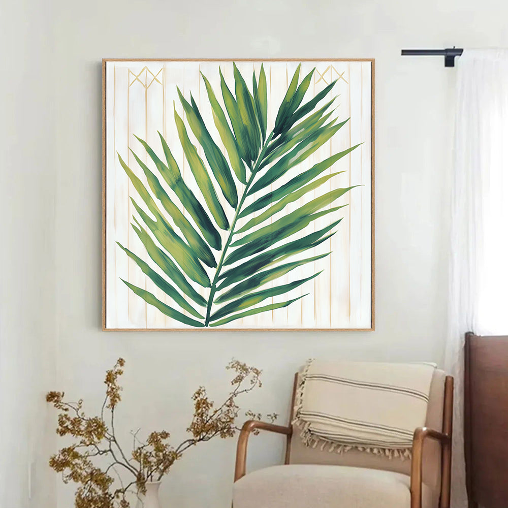 Tropical Palm Leaf Canvas Wall Art