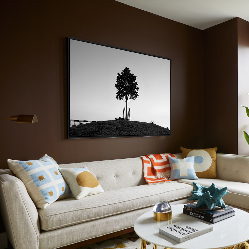 The Lonely Sentinel – Black And White Tree Canvas Wall Art