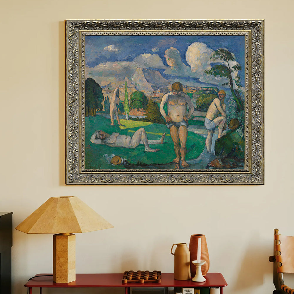 The Bathers By The Water By Paul Cézanne