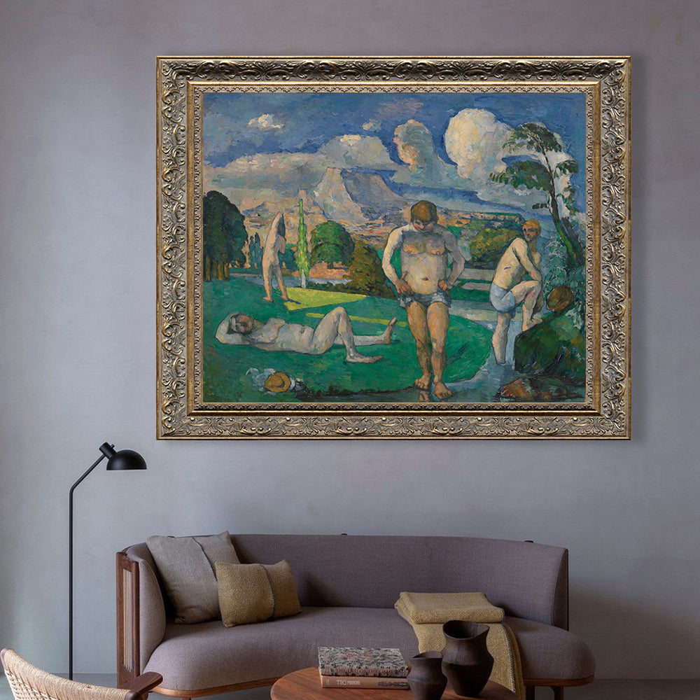 The Bathers By The Water By Paul Cézanne