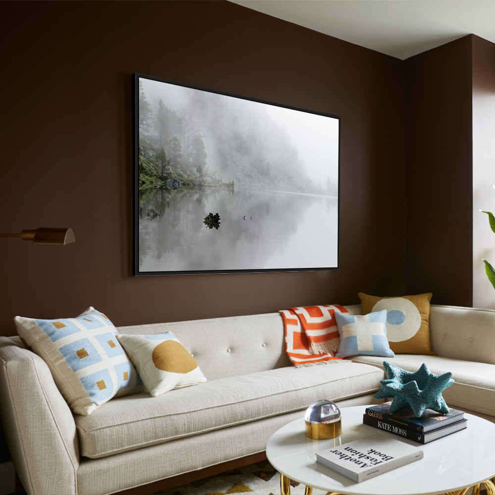 Misty Mountain Lake Canvas Wall Art