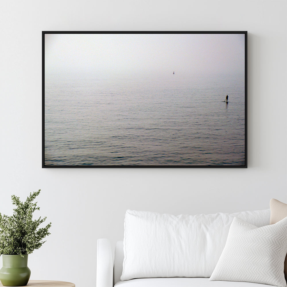 Solitude On The Horizon – Minimalist Ocean Canvas Wall Art