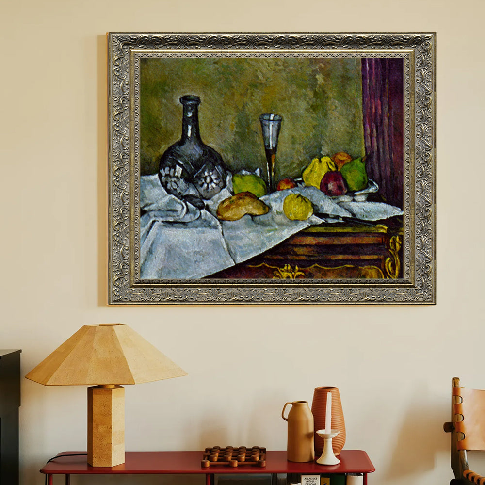 Still Life With Decanter And Fruit By Paul Cézanne