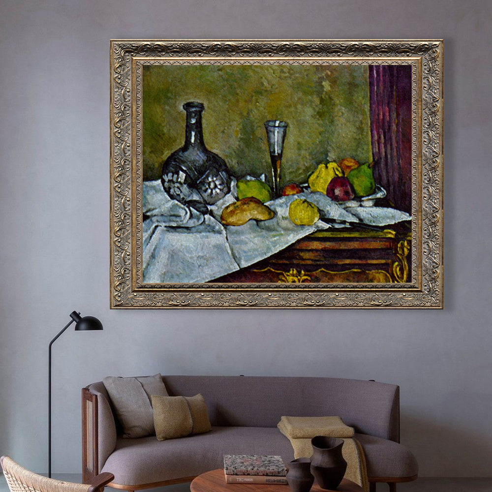 Still Life With Decanter And Fruit By Paul Cézanne