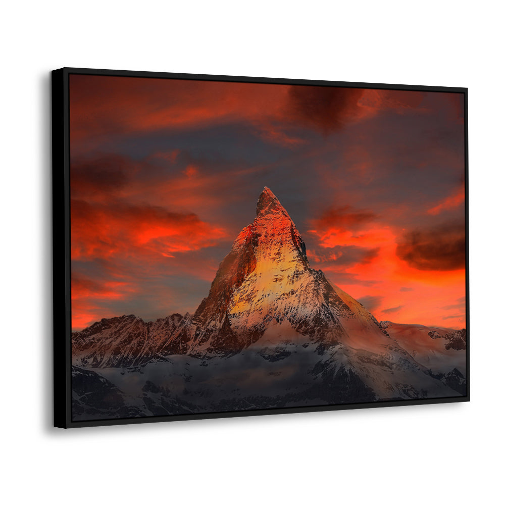 Matterhorn Mountain At Sunset Canvas Wall Art