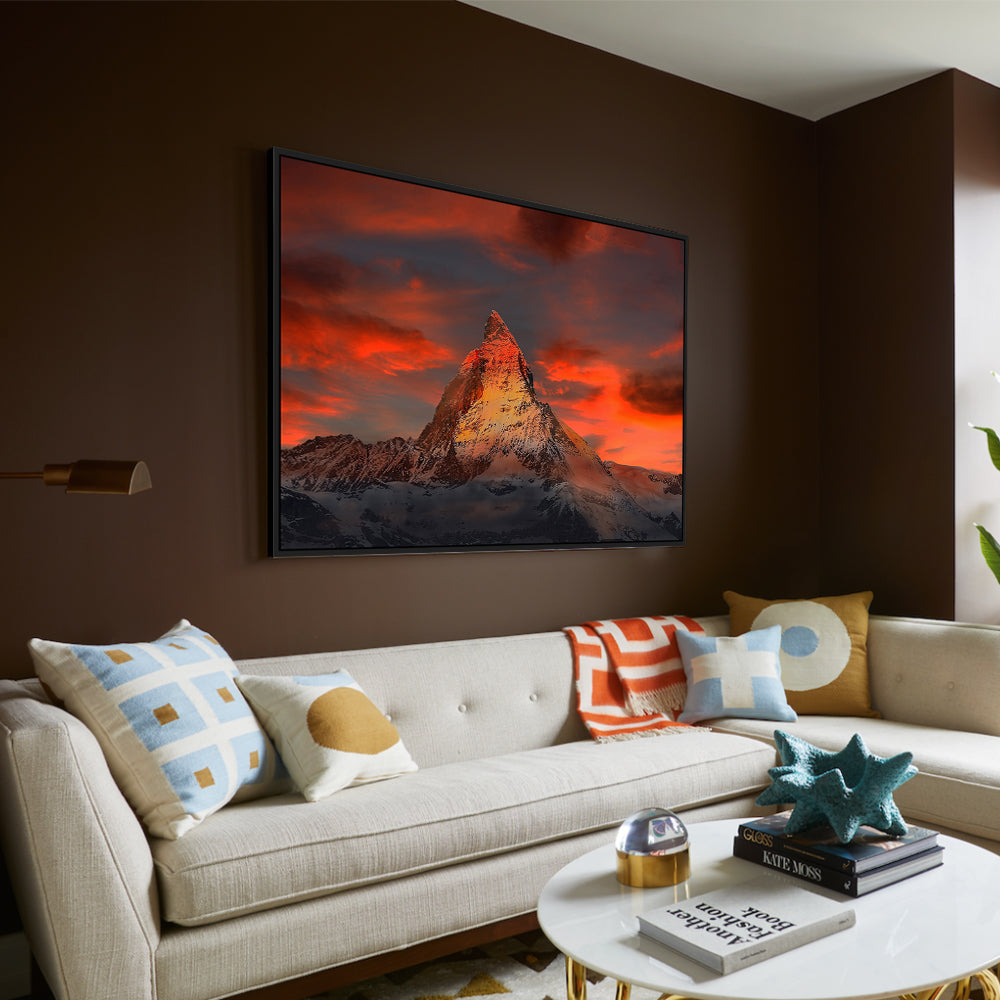Matterhorn Mountain At Sunset Canvas Wall Art