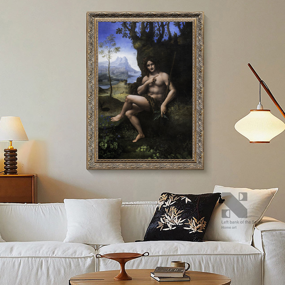Saint John the Baptist" Wall Art – Leonardo da Vinci's Timeless Masterpiece