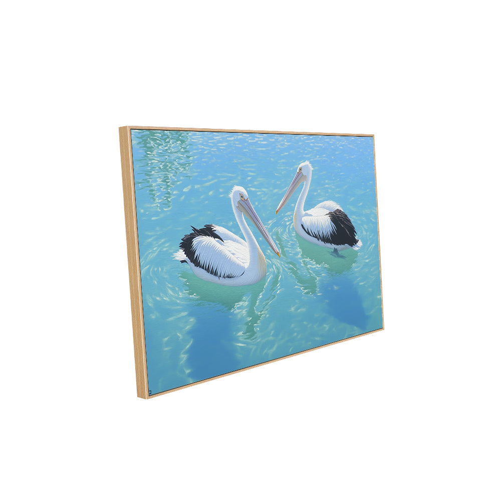 Serene Pelican Duo Canvas Wall Art