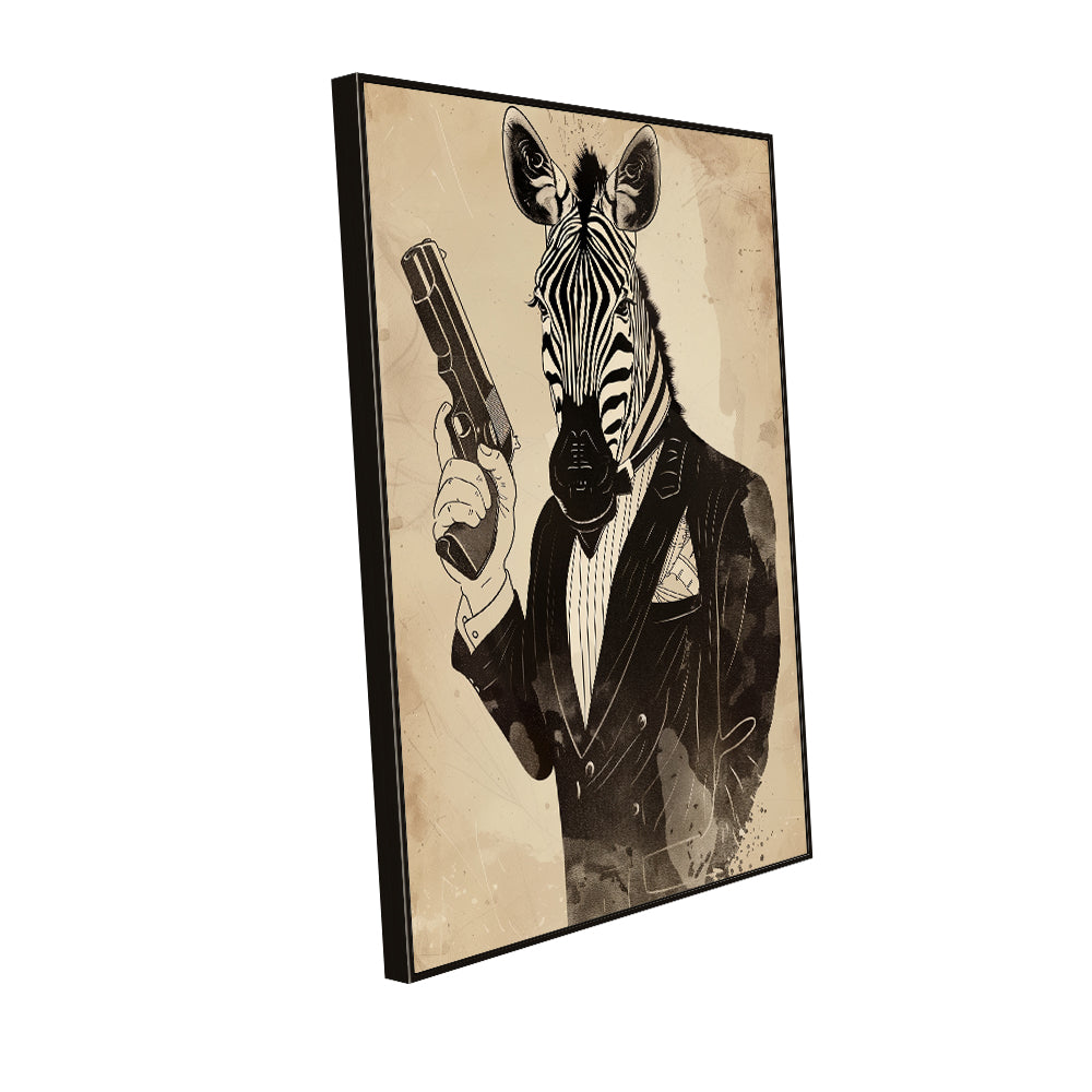 "Zebra Agent" Canvas Wall Art