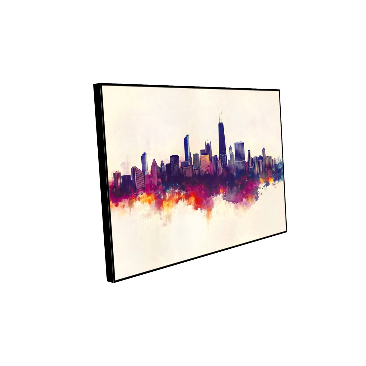 Vivid Urban Skyline Canvas Wall Art