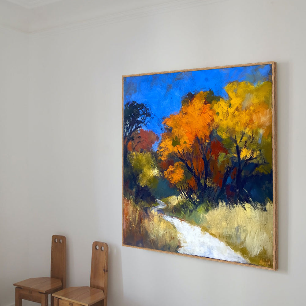 Autumn Pathway Landscape Canvas Wall Art