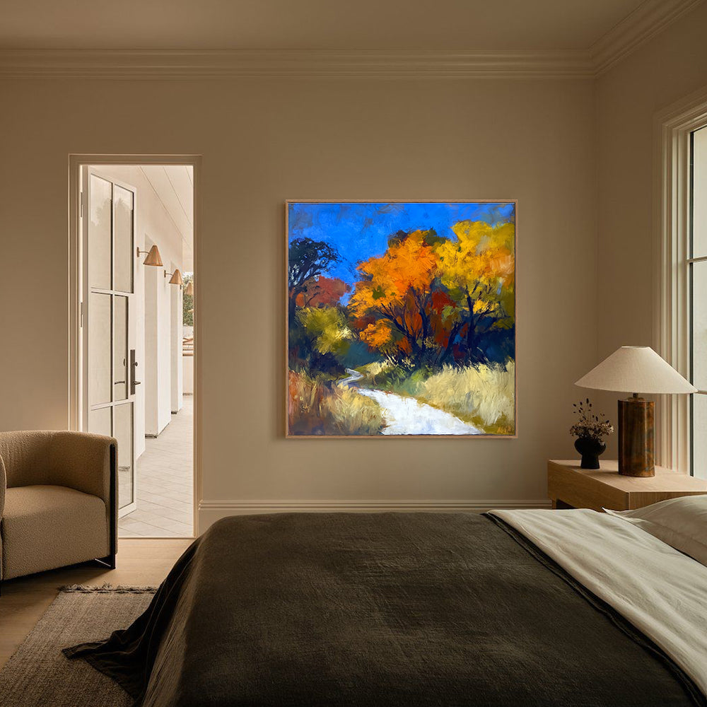 Autumn Pathway Landscape Canvas Wall Art