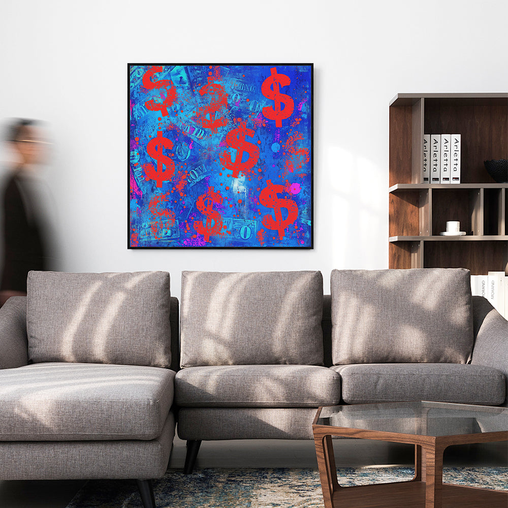 Pop Art Dollar Symbol Canvas - Vibrant Urban Decor