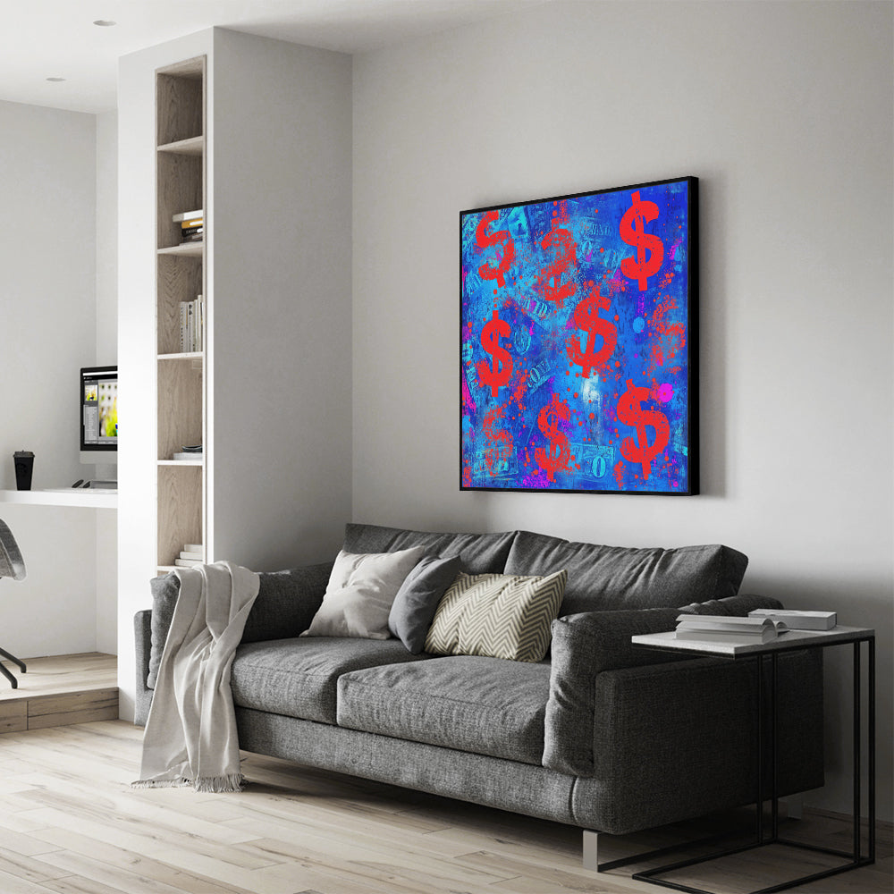 Pop Art Dollar Symbol Canvas - Vibrant Urban Decor