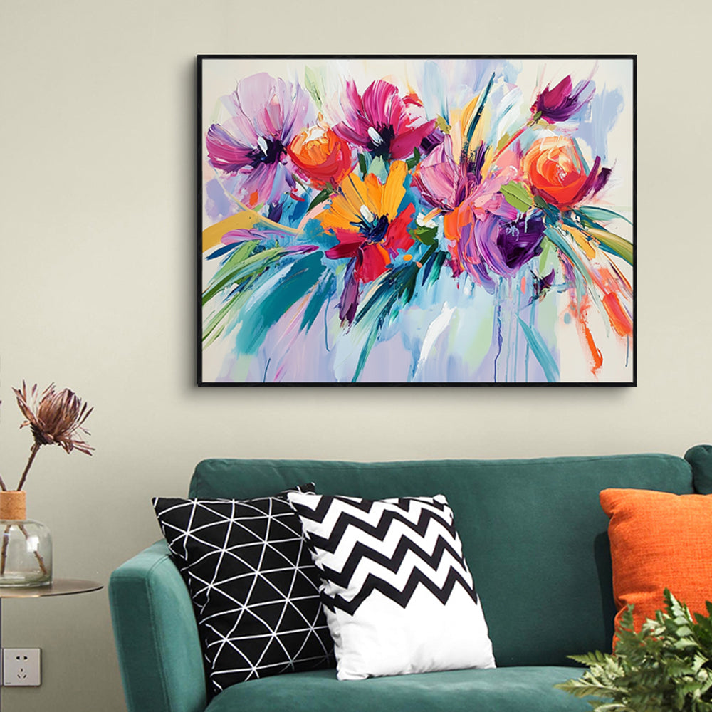 Colorful Petal Harmony Canvas Wall Art