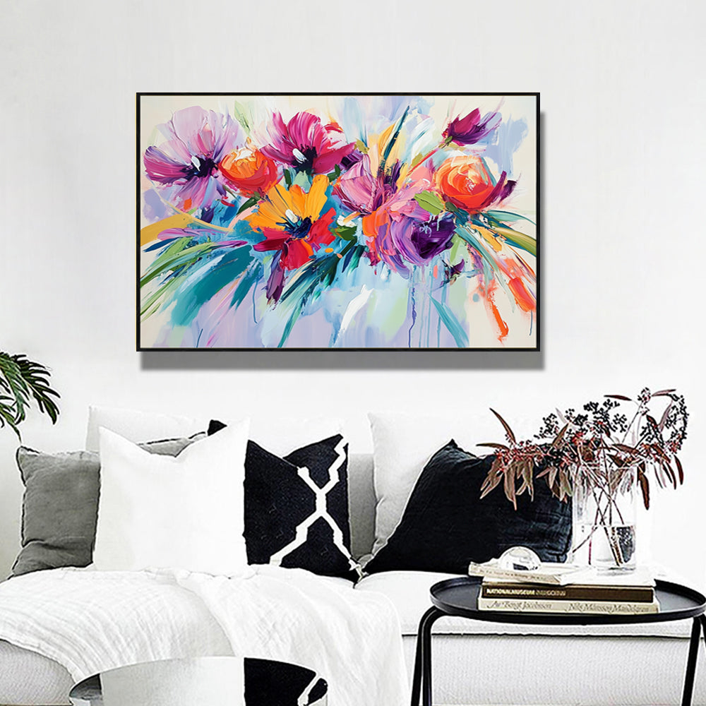 Colorful Petal Harmony Canvas Wall Art
