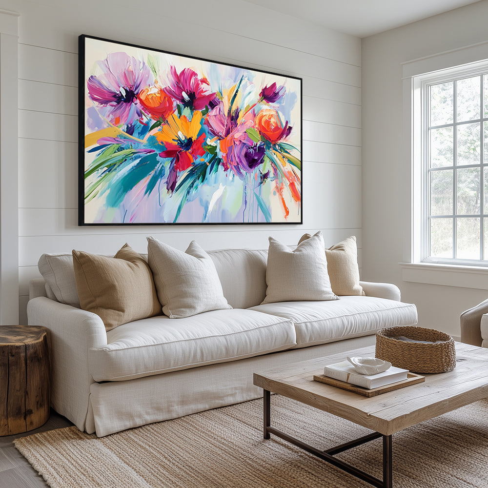 Colorful Petal Harmony Canvas Wall Art