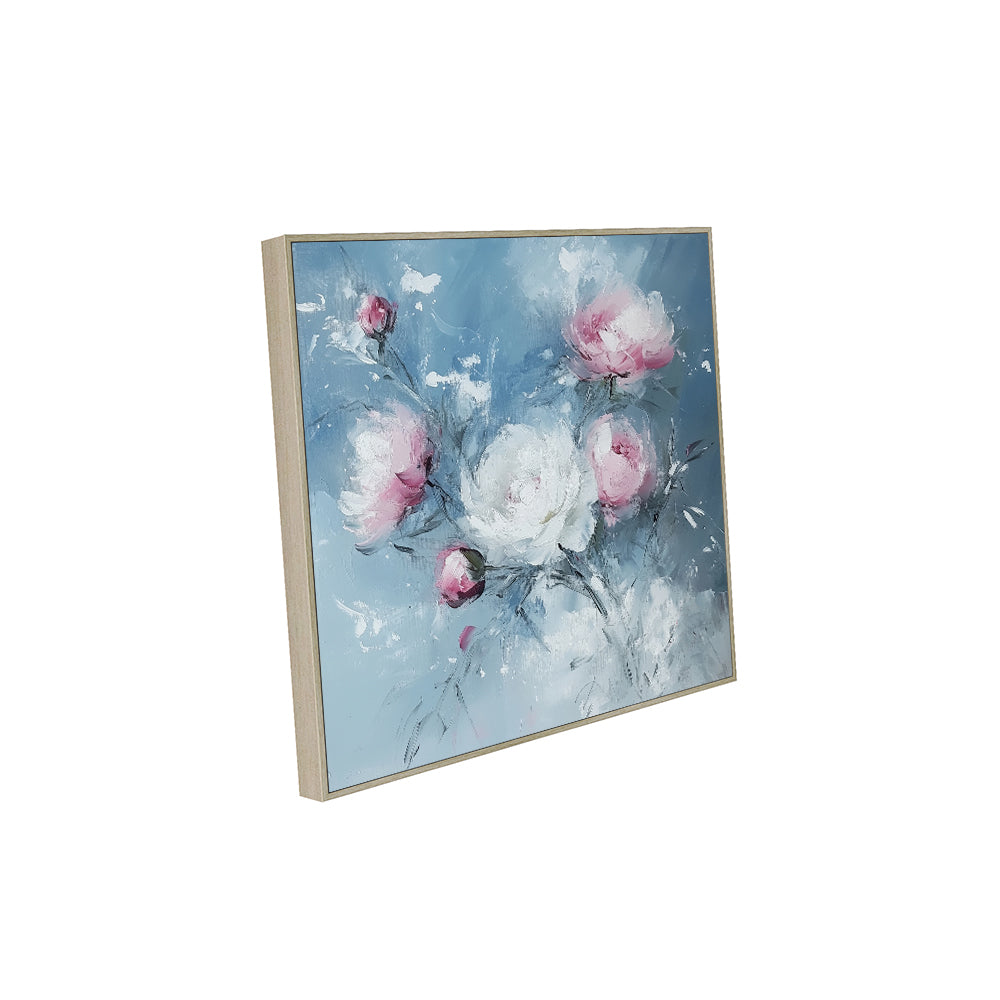 Ethereal Elegance: Delicate Roses On Canvas Wall Art