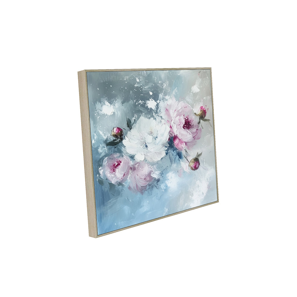 Romantic Blush: Elegant Floral Canvas Wall Art
