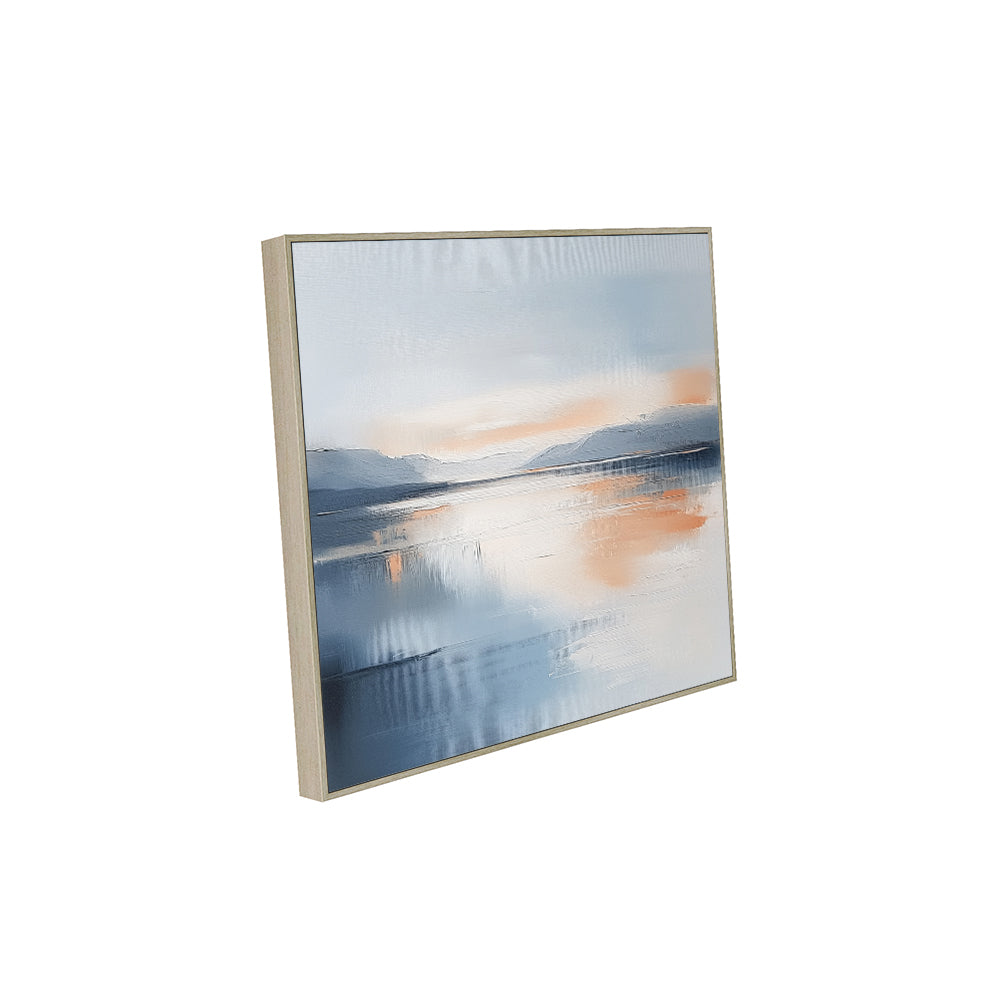 Tranquil Reflections: Serene Sunset Landscape Canvas Wall Art